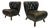 Danish Lounge Slipper Chairs in Green Patinated Leather, 1940s, Set of 2 For Sale