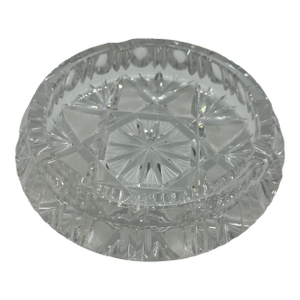 Cut Crystal Glass Ashtray From Italy