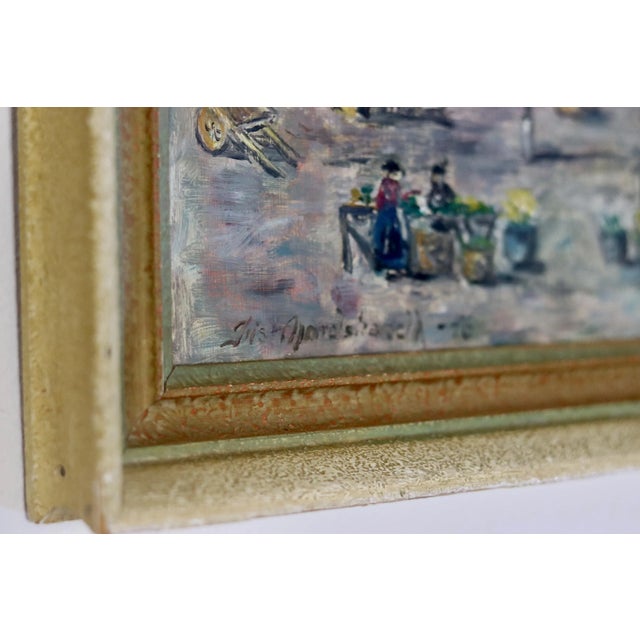 Ciris Nordstrandh, Mårtenstorget with Krognoshuset in Lundt, 1950s, Oil on Panel, Framed For Sale - Image 7 of 9