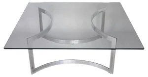 Chromed Steel and Thick Glass Coffee Table from Dassas, 1963
