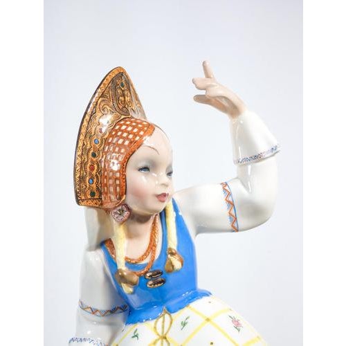 Vintage Russian Ceramic Figurine, 1930s For Sale - Image 6 of 18