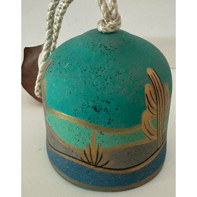 Vintage 20th Century Hand Painted Southwestern Scenery Wind Chime Bell For Sale In Orlando - Image 6 of 9