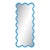 Light Blue Modern Floor Hvyli 16 Mirror With Wavy Frame by Oitoproducts For Sale