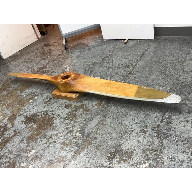 Traditional Wooden Aviation Propeller, Vintage For Sale - Image 3 of 12