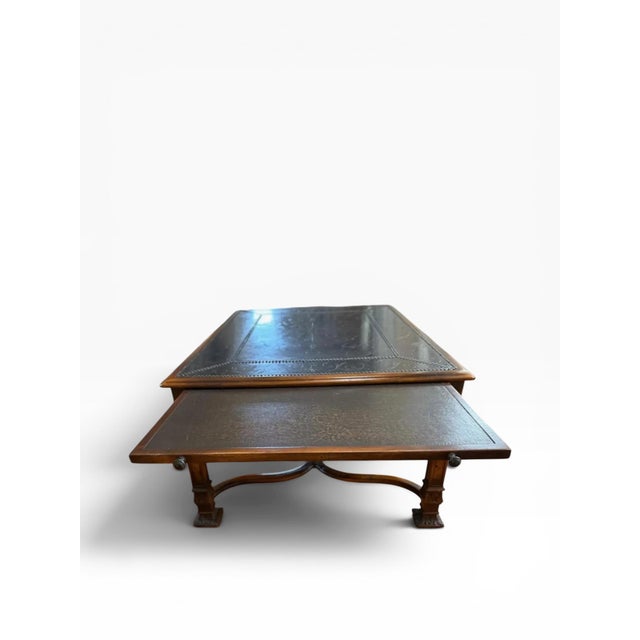 Brown 2010s Theodore Alexander Armoury Collection Etched Brass Cocktail Table For Sale - Image 8 of 14