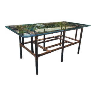 Authentic McGuire Bamboo Coffee Table For Sale