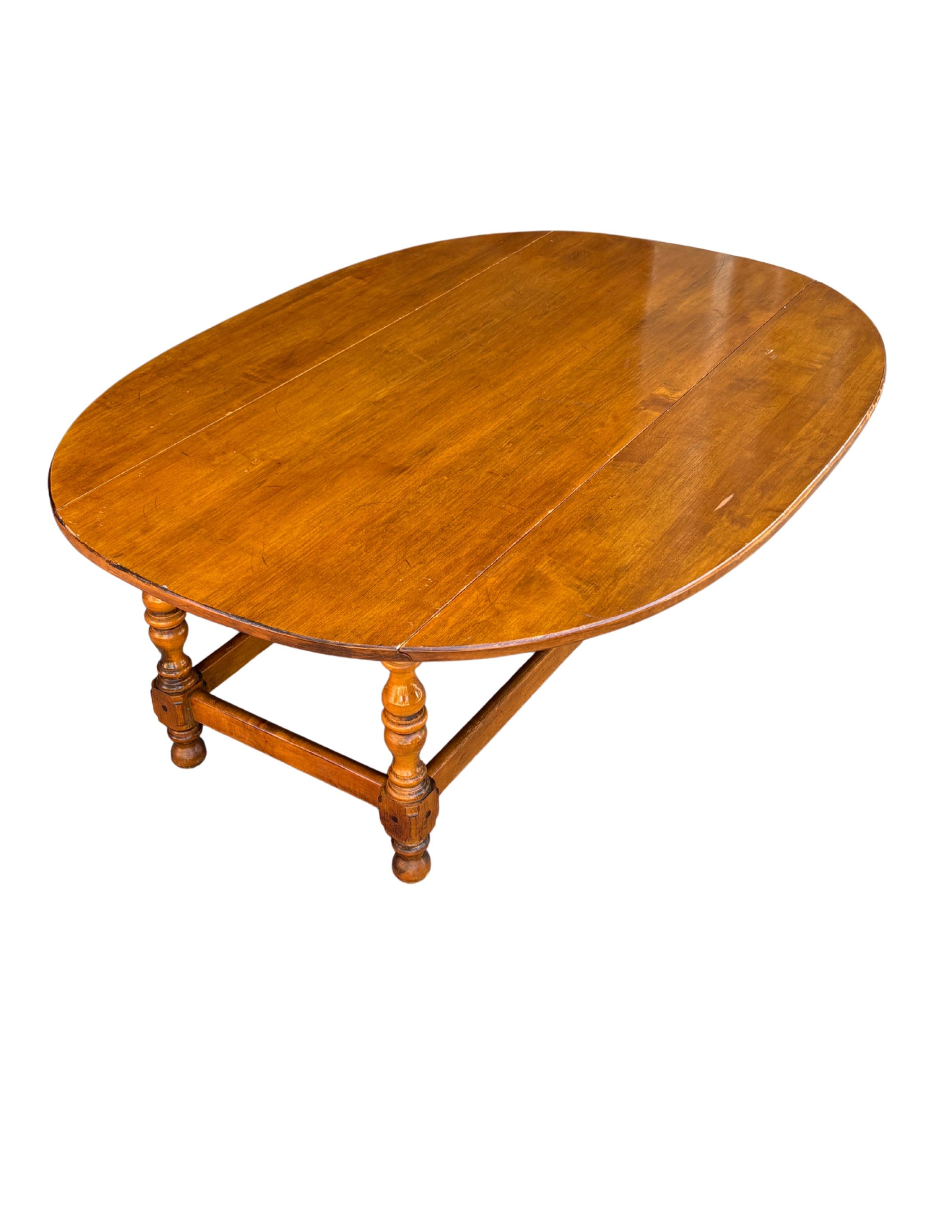 Vintage Ethan Allen Solid Maple Drop Leaf Coffee Table | Chairish