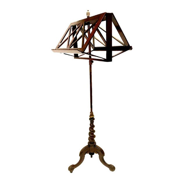 Napoleon III Style Mahogany Lectern with Tripod Base, 1800s For Sale - Image 4 of 12