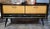 Art Deco style lacquered dressing vanity / dresser with contrasting colors of black and yellow. Large mirror for dressing,...