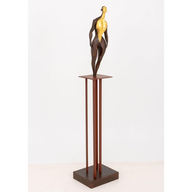 Doris Porter Caesar Attributed Gilt and Patinated Bronze Sculpture For Sale - Image 13 of 13