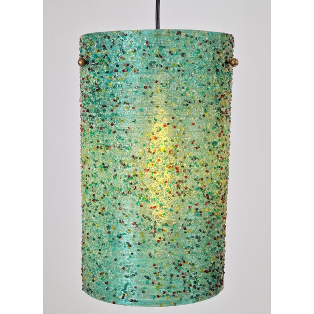 Green Green Polyester Sugar Tube Pendant Lamp by John and Sylvia Reid for Rotaflex, 1960s For Sale - Image 8 of 12