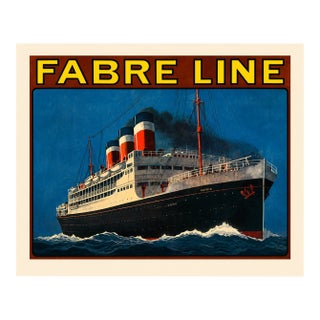 Fabre Line “Patria” Ocean Liner, C. 1930s, Maritime Travel Poster For Sale