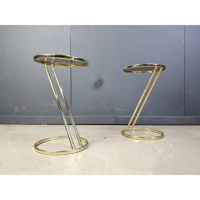 Vintage Brass Side Tables, 1970s, Set of 2 For Sale - Image 10 of 10