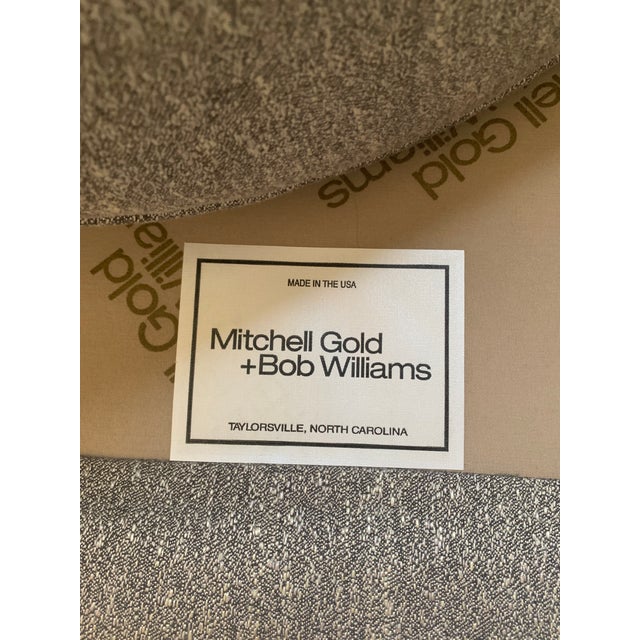 Modern Mitchell Gold + Bob Williams Gray Upholstered Chair For Sale - Image 3 of 3