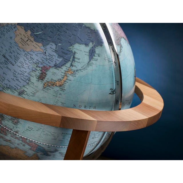 Trilogy Acquamarina Globe by Zoffoli Mappamondi For Sale - Image 4 of 8