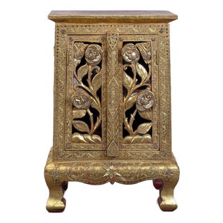 Thai Gilded Cabinet For Sale