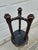 Brown Round Barley Twist Side Table Stylized Palm Tabletop For Sale - Image 8 of 10