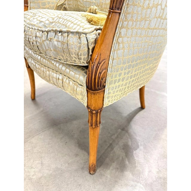 Late 20th Century Upholstered Accent Arm Chair For Sale - Image 12 of 14