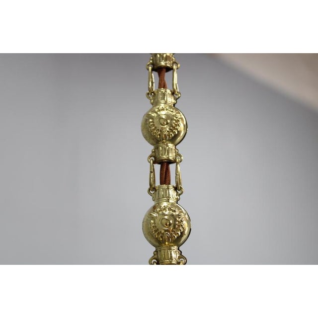 Luzette Pendant Lights in Opaline Glass and Brass by Peter Behrens for Aeg, 1930s, Set of 2 For Sale - Image 10 of 17