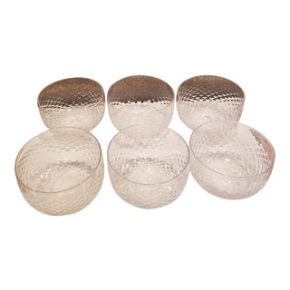 Set of Six Antique Crystal Finger Bowls For Sale