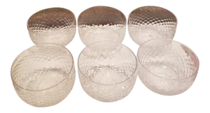Set of Six Antique Crystal Finger Bowls