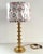 Mid-Century Brass Table Lamp with Ikat Lampshade, 1970s For Sale - Image 15 of 15
