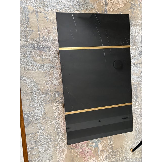 Custom Made Marble and Brass Coffee Table, Imported From Turkey 2023 For Sale - Image 9 of 10