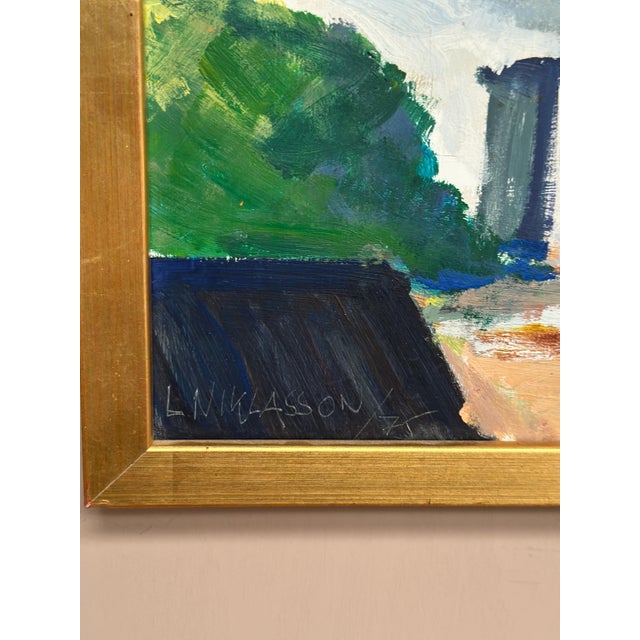 L. Niklasson, Tree by the House, 1975, Oil on Panel, Framed For Sale - Image 9 of 18