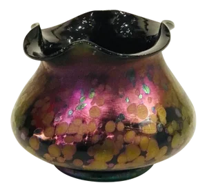 Loetz Turn of the Century Oil Spot Art Glass Vase