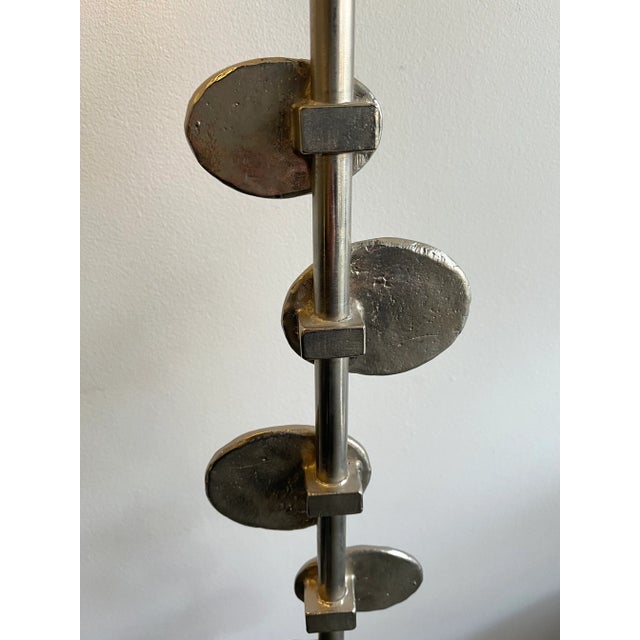 1990s Bronze and Enamel Floor Lamp by Le Héritiers, France EU Wired For Sale - Image 10 of 12