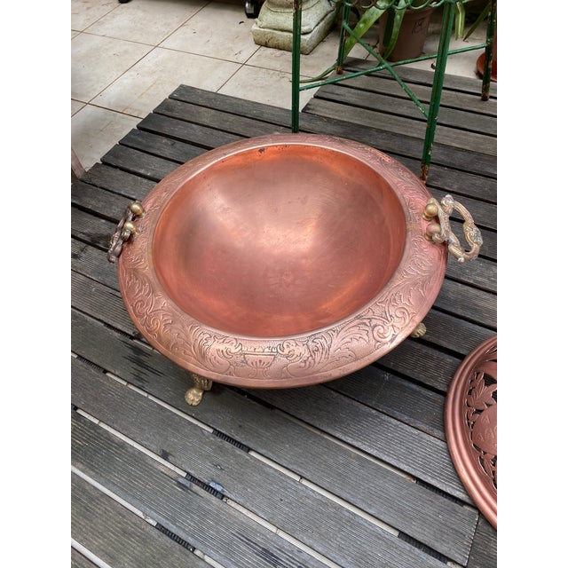 Vintage Copper Brazier, 1890s, Set of 3 For Sale - Image 3 of 18