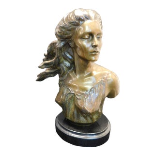Frederick Hart the Muse Suite "Music" Bronze Sculpture With Granite Base For Sale