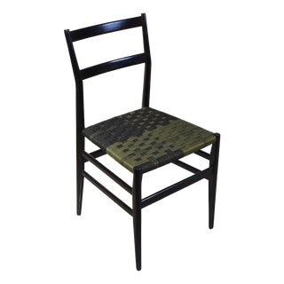 Leggera Chair in Black Lacquered Ash by Gio Ponti for Cassina, 1950s For Sale