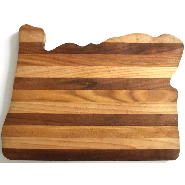 Wood Vintage Mixed Wood Oregon Cutting Board For Sale - Image 7 of 7