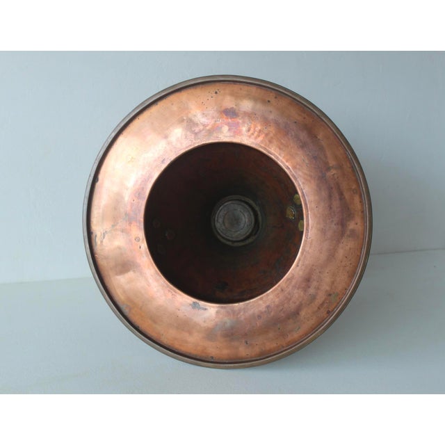 Vintage Ottoman Turkish Style Copper Brass Brazier Planter Side Table For Sale - Image 12 of 14