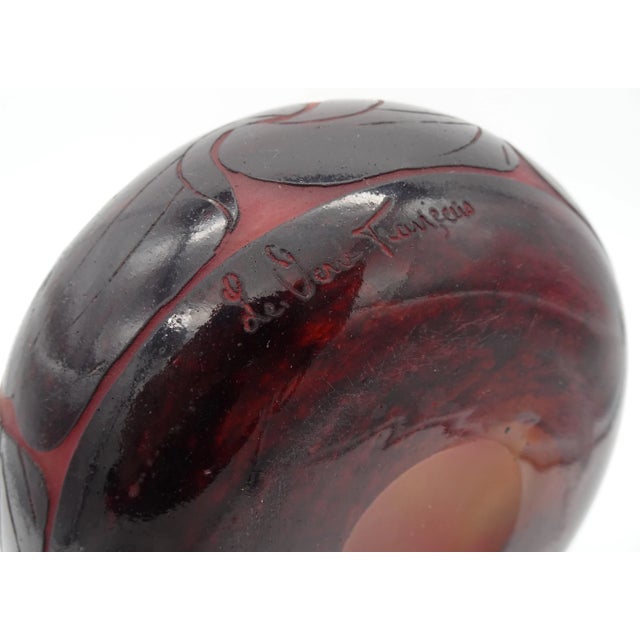 1920s Le Verre Francais Vase in Glass by Charles Schneider, 1920s For Sale - Image 5 of 15