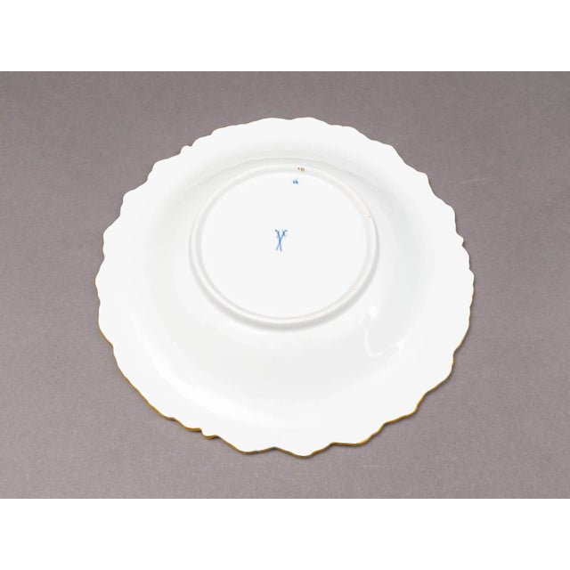 Antique Meissen Gold Gild Fruit Porcelain Centerpiece Serving Bowl Cabinet Plate For Sale In Miami - Image 6 of 8