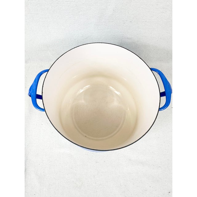 Mid 20th Century Mid-Century Modern Dansk Kobenstyle Blue Enamel 8-Quart Stock Pot by Jens Quistgaard For Sale - Image 5 of 9