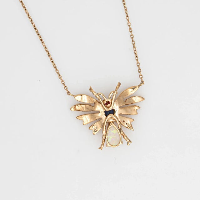 This is part of Chairish’s Fine Jewelry assortment. Finely detailed vintage Art Deco era insect necklace (circa 1920s to...