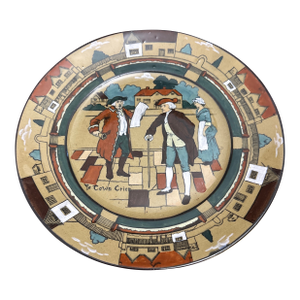 Buffalo Pottery Plate "The Town Crier" Circa 1908