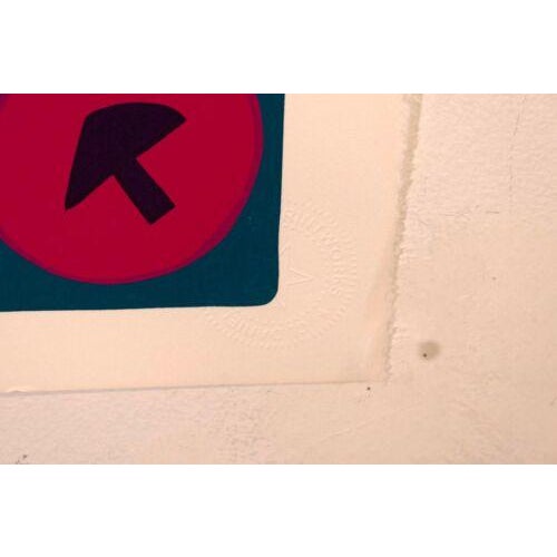 Red Daniel Gelakoska Star Dome Contemporary Serigraph with Embossed Artist Seal For Sale - Image 8 of 8