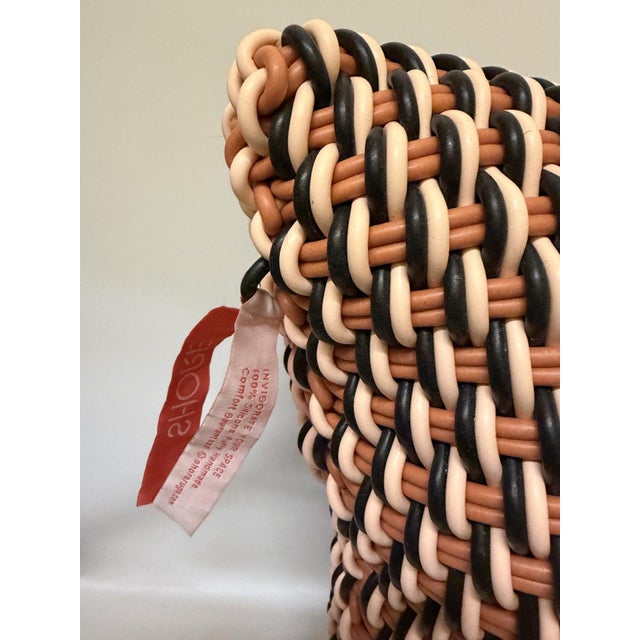 Contemporary Shore Studios "Moonstone" Bold Weave Woven Silicone Outdoor/Indoor Floor Pillow For Sale - Image 3 of 12