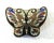 Chinese Small Vintage Chinese Cloisonne Butterfly Enamel & Brass Pill Box Holder For Sale - Image 3 of 6