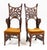 Four unique chairs in art nouveau style with carved walnut decor. The carved forms let the chairs be dated back to the...