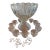 Early 20th Century Anchor Hocking Colonial Punch Bowl With Stand - 26pcs For Sale
