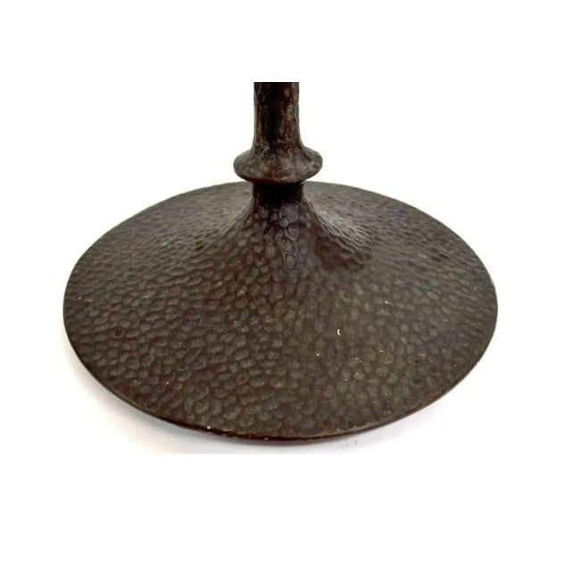 Art Deco 1980s Modern Giacometti Style Solid Bronze Standing Floor Lamp For Sale - Image 3 of 4