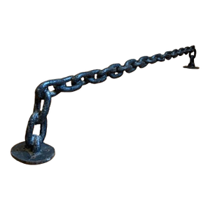 Late 20th Century Custom Brutalist Architectural Salvage Chainlink Bar Rail