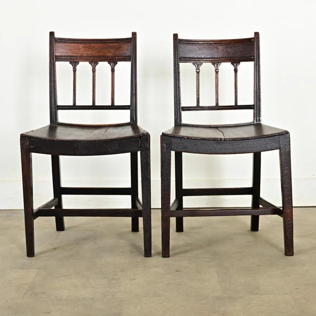 Early 18th Century English 18th Century Pair of Georgian Side Chairs For Sale - Image 5 of 12