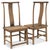 Set of Antique Elm Yoke Back Side Chairs from Befos For Sale - Image 4 of 7