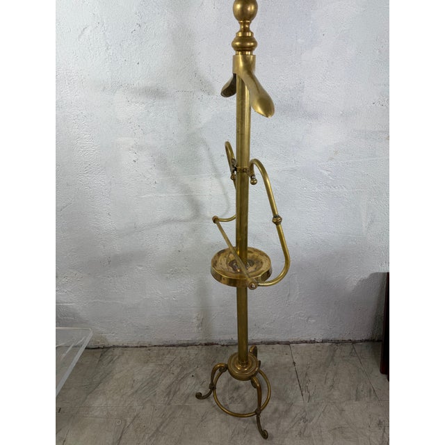 Hollywood Regency Vintage Store Display Brass Valet For Sale - Image 3 of 11